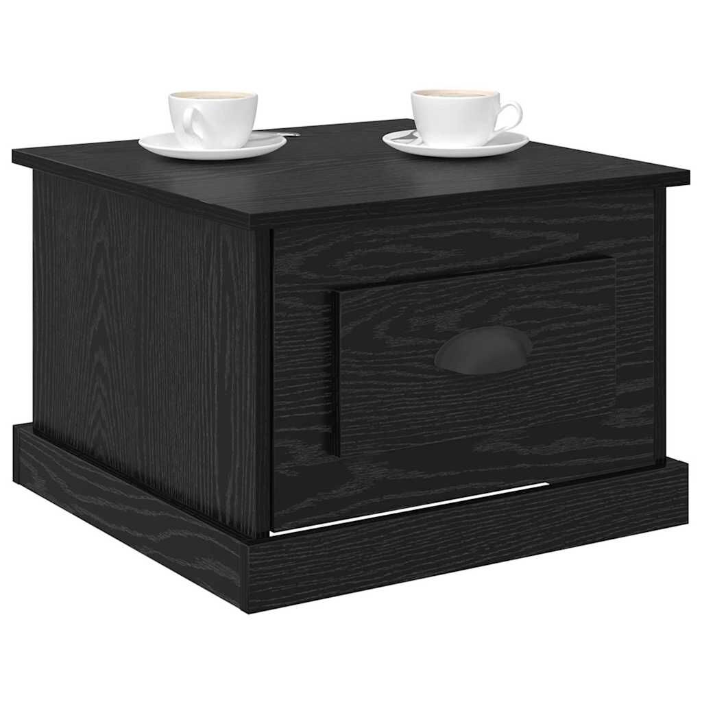 vidaXL Τραπεζάκι σαλονιού with Drawer Μαύρη δρυς 50 x 50 x 35 cm