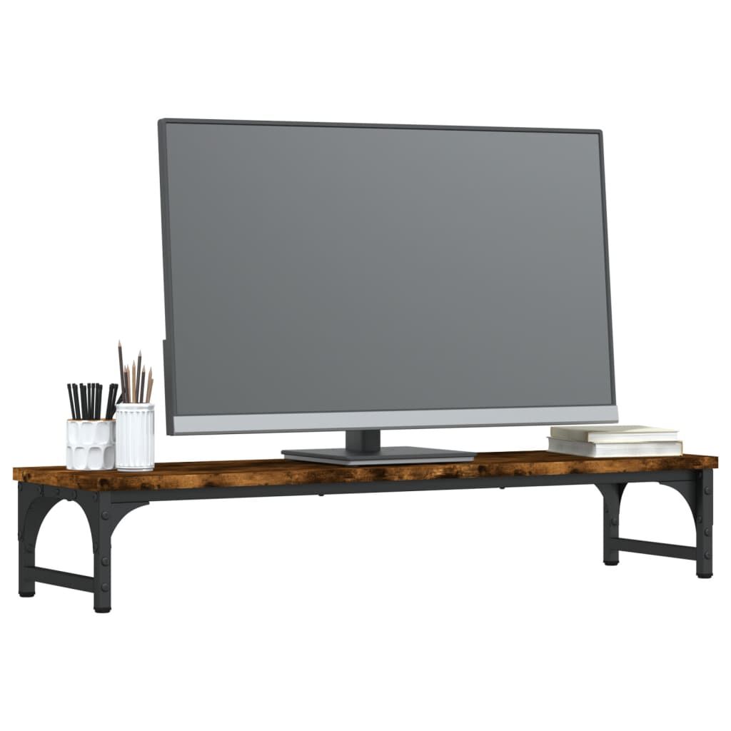 vidaXL Βάση Οθόνης Καπνιστή Δρυς 85x23x15,5 εκ. από Επεξεργασμένο Ξύλο