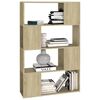 vidaXL Βιβλιοθήκη/Διαχωριστικό Χώρου Sonoma Δρυς 80x24x124,5εκ Μοριοσ.