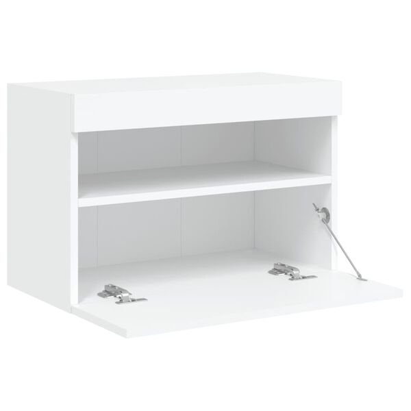 vidaXL Έπιπλο Τοίχου Τηλεόρασης με LED Λευκό 40x30x40 εκ.