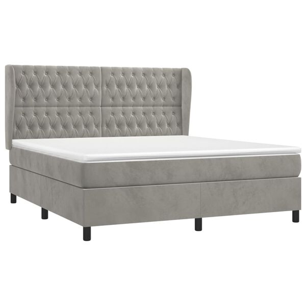 vidaXL &Kappa;&rho;&epsilon;&beta;ά&tau;&iota; Boxspring &mu;&epsilon; &Sigma;&tau;&rho;ώ&mu;&alpha; &Alpha;&nu;&omicron;&iota;&chi;&tau;ό &Gamma;&kappa;&rho;&iota; 180x200 &epsilon;&kappa;. &Beta;&epsilon;&lambda;&omicron;ύ&delta;&iota;&nu;&omicron;