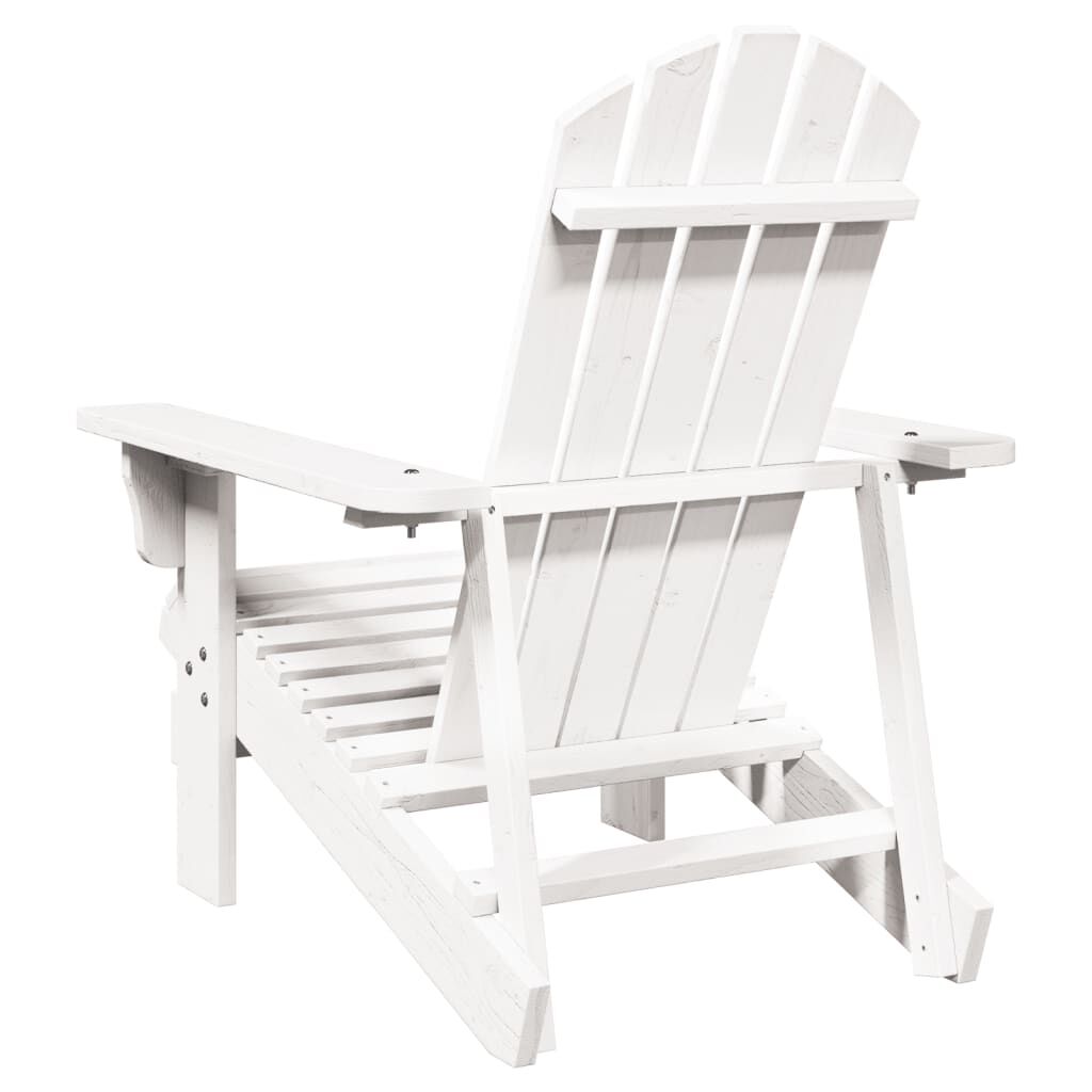 vidaXL Καρέκλα Adirondack Λευκή 69x85x90,5 εκ. από Ξύλο Ελάτης