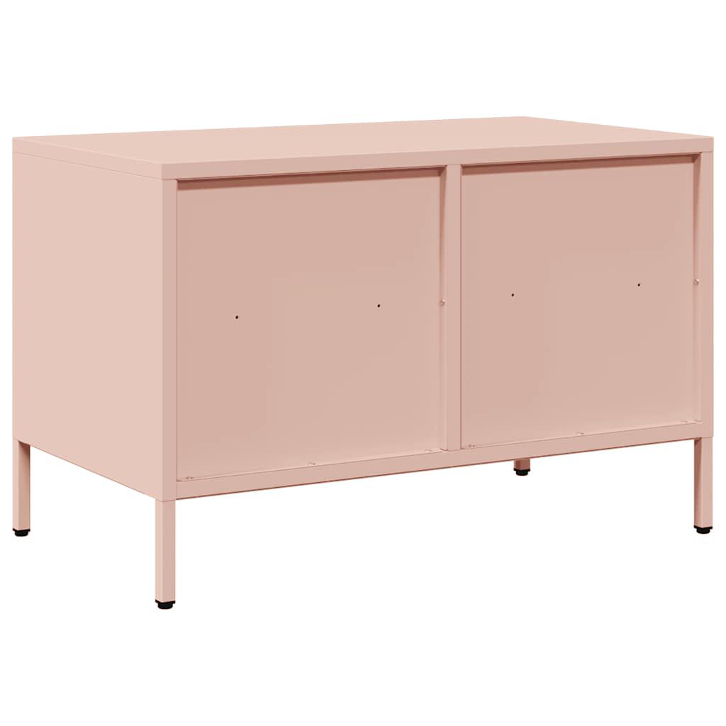vidaXL Έπιπλο Τηλεόρασης Ροζ 68 x 39 x 43,5 εκ. Χάλυβας Ψυχρής Έλασης
