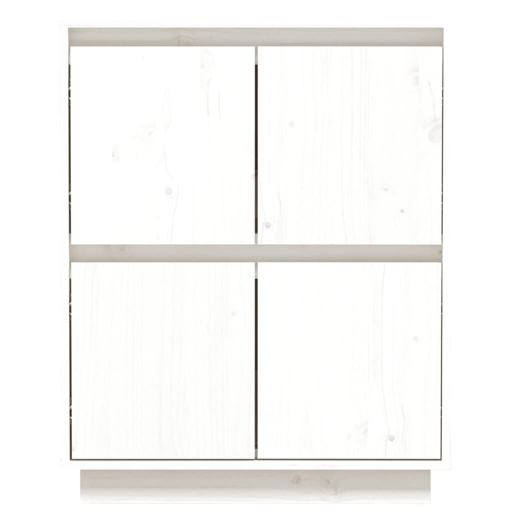 vidaXL Συρταριέρα Λευκή 60 x 34 x 75 εκ. από Μασίφ Ξύλο Πεύκου
