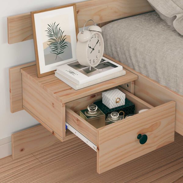 vidaXL Σκελετός Κρεβατιού Καφέ 75 x 190 cm Συμπαγές ξύλο πεύκου