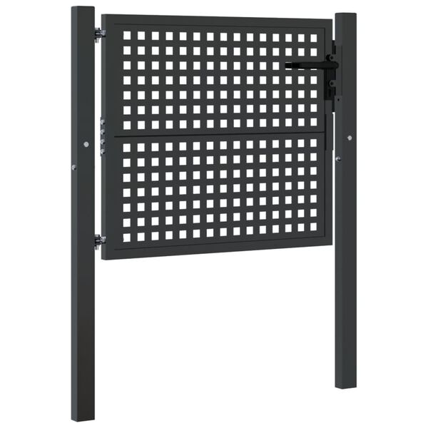 vidaXL Πύλη Κήπου Ανθρακί 105 x 125 εκ. Ατσάλινη