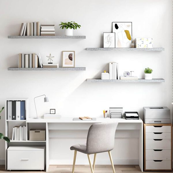 vidaXL &Rho;ά&phi;&iota;&alpha; &Tau;&omicron;ί&chi;&omicron;&upsilon; 4 &tau;&epsilon;&mu;. &Gamma;&kappa;&rho;&iota; &Sigma;&kappa;&upsilon;&rho;&omicron;&delta;έ&mu;&alpha;&tau;&omicron;&sigmaf; 120x23,5x3,8 &epsilon;&kappa;. MDF