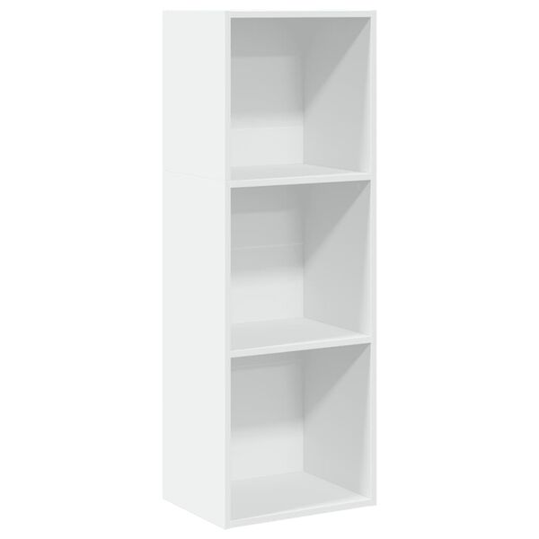 vidaXL Βιβλιοθήκη Λευκή 40x30x114 εκ. από Επεξεργασμένο Ξύλο
