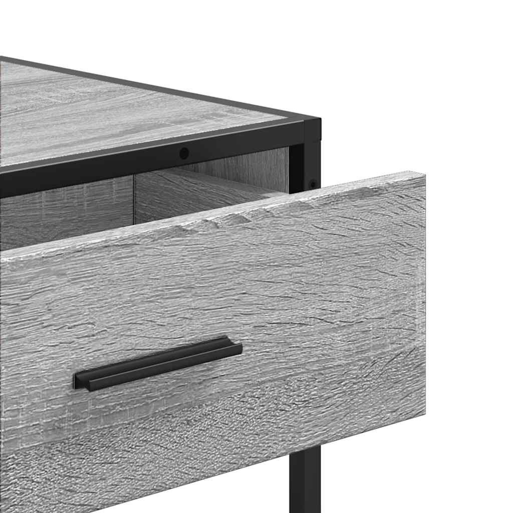 vidaXL Τραπέζι κονσόλας Γκρίζο Σονόμα 90x35x80 cm Ξύλινη κατασκευή