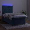 vidaXL &Kappa;&rho;&epsilon;&beta;ά&tau;&iota; Boxspring &mu;&epsilon; &Sigma;&tau;&rho;ώ&mu;&alpha; & LED &Sigma;&kappa;. &Mu;&pi;&lambda;&epsilon; 100x200&epsilon;&kappa;. &Beta;&epsilon;&lambda;&omicron;ύ&delta;&iota;&nu;&omicron;