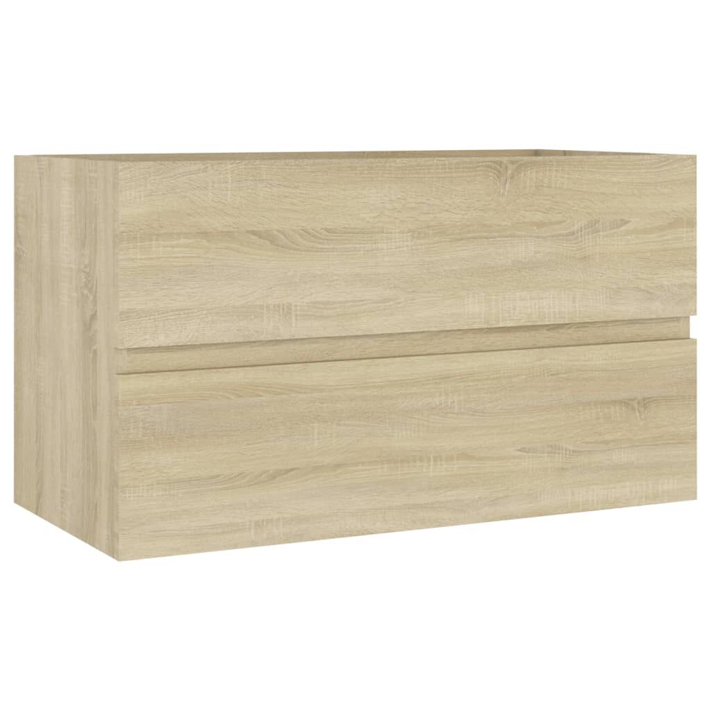vidaXL Ντουλάπι Νιπτήρα Sonoma Δρυς 80 x 38,5 x 45 εκ. από Επεξ. Ξύλο