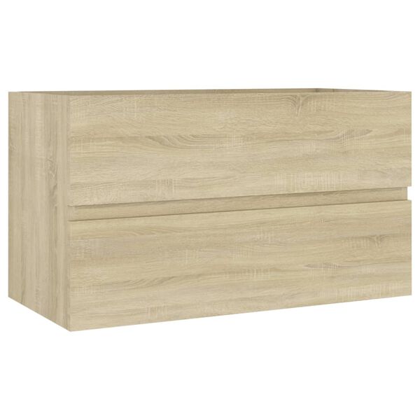 vidaXL Ντουλάπι Νιπτήρα Sonoma Δρυς 80 x 38,5 x 45 εκ. από Επεξ. Ξύλο