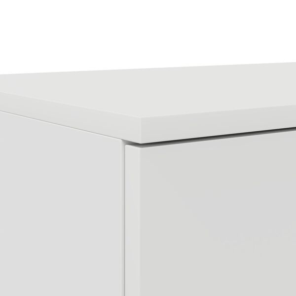 vidaXL Λευκά Συρτάρια Κρεβατιού 135x36,5x16,5 εκ από Ξύλο