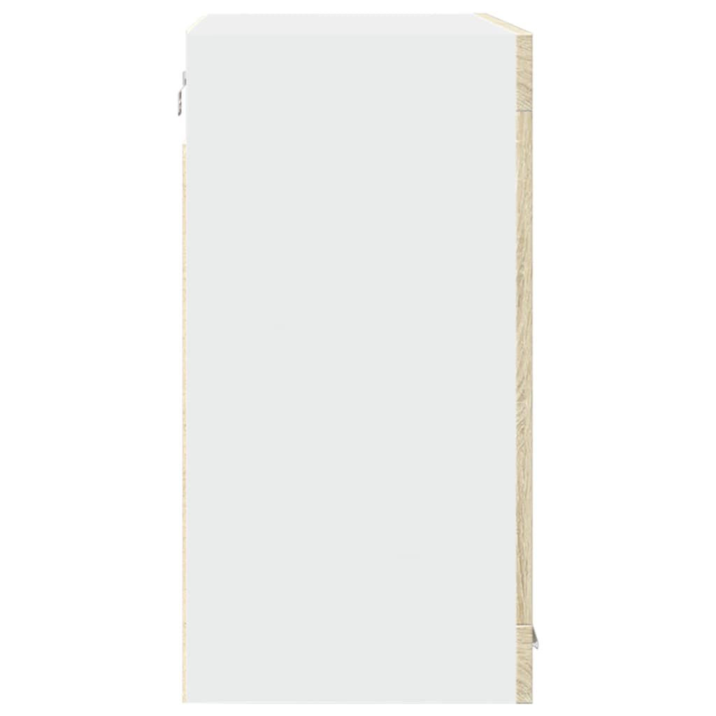 vidaXL Ντουλάπι Κρεμαστό με Τζάμι Lyon Sonoma Δρυς 80x31x60εκ.