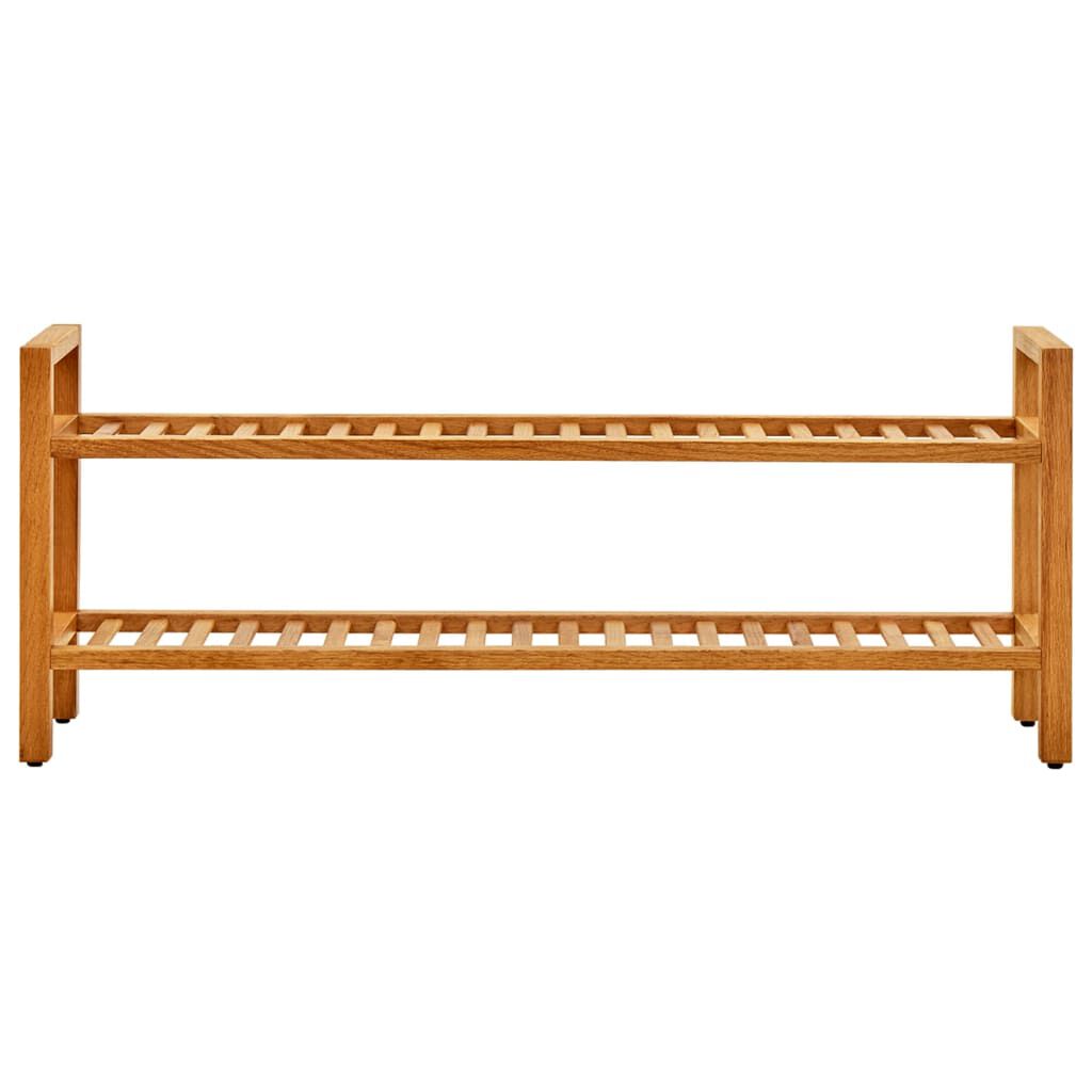 vidaXL Παπουτσοθήκη με 2 Ράφια 100 x 27 x 40 εκ. από Μασίφ Ξύλο Δρυός