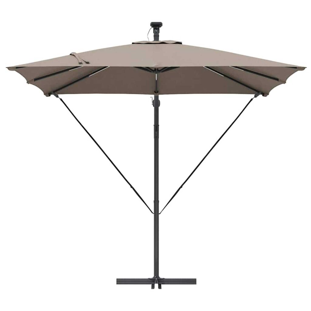 vidaXL Ομπρέλα Cantilever Banana Taupe 249 x 249 x 250 εκ.