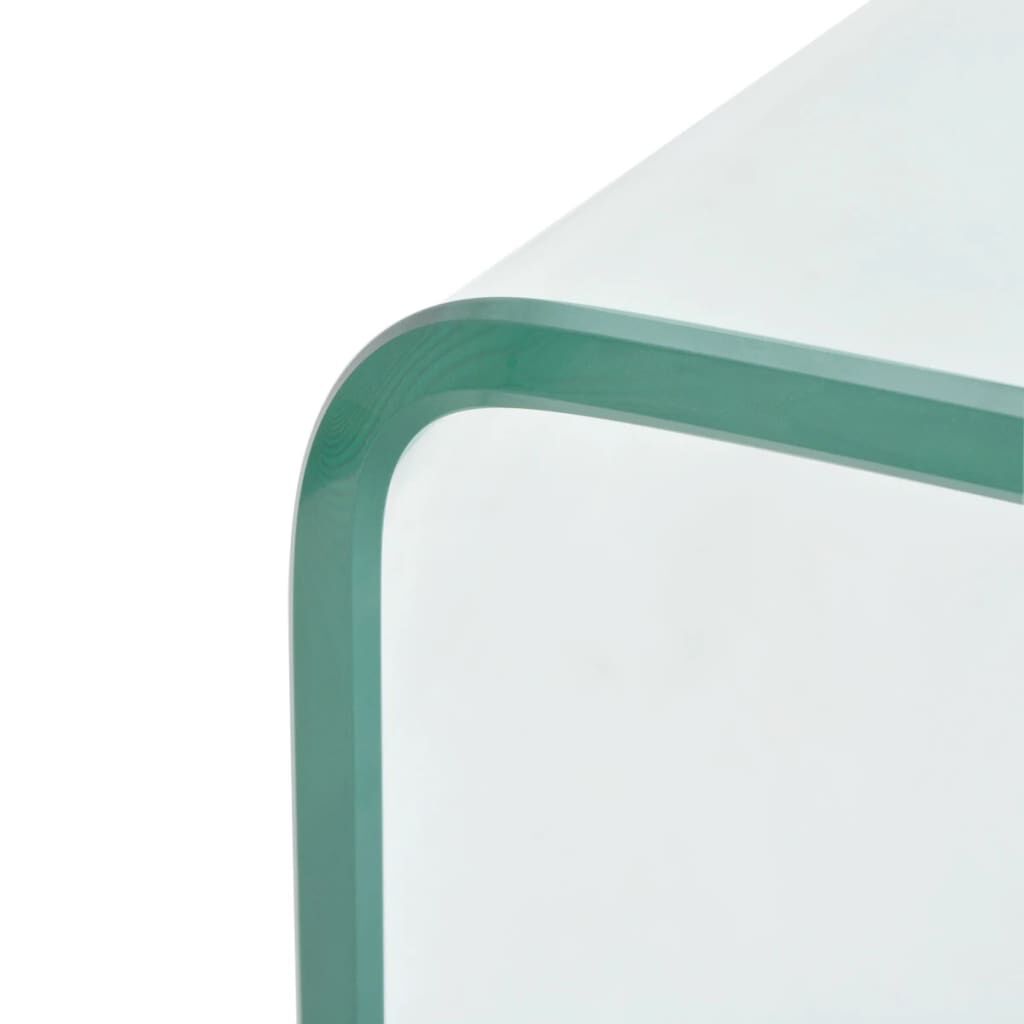 vidaXL Τραπεζάκι Σαλονιού Διάφανο 98 x 45 x 30 εκ. από Ψημένο Γυαλί