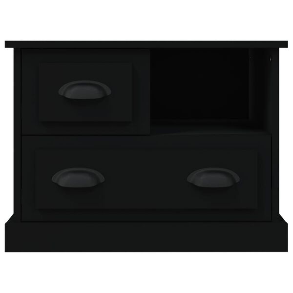 vidaXL Κομοδίνο Μαύρο 60x39x45 εκ.