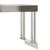 vidaXL Πάγκος Εργασίας Κουζίνας με Ράφι 110x55x120 εκ. Ανοξείδ. Ατσάλι
