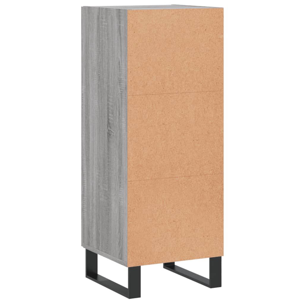 vidaXL Ντουλάπι Γκρι Sonoma 34,5x34x90 εκ. από Επεξεργασμένο Ξύλο