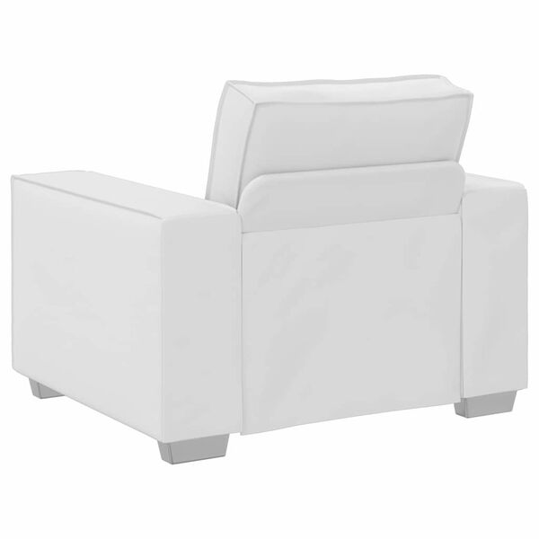 vidaXL Πολυθρόνα-καναπές με μαξιλάρι Λευκό 99 x 78 x 84 εκ. Δερματίνη