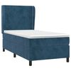 vidaXL Κρεβάτι Boxspring με Στρώμα Σκούρο Μπλε 90x200 εκ. Βελούδινο