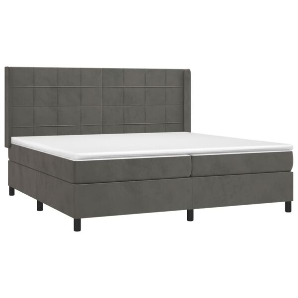 vidaXL &Kappa;&rho;&epsilon;&beta;ά&tau;&iota; Boxspring &mu;&epsilon; &Sigma;&tau;&rho;ώ&mu;&alpha; &Sigma;&kappa;&omicron;ύ&rho;&omicron; &Gamma;&kappa;&rho;&iota; 200x200 &epsilon;&kappa;. &Beta;&epsilon;&lambda;&omicron;ύ&delta;&iota;&nu;&omicron;