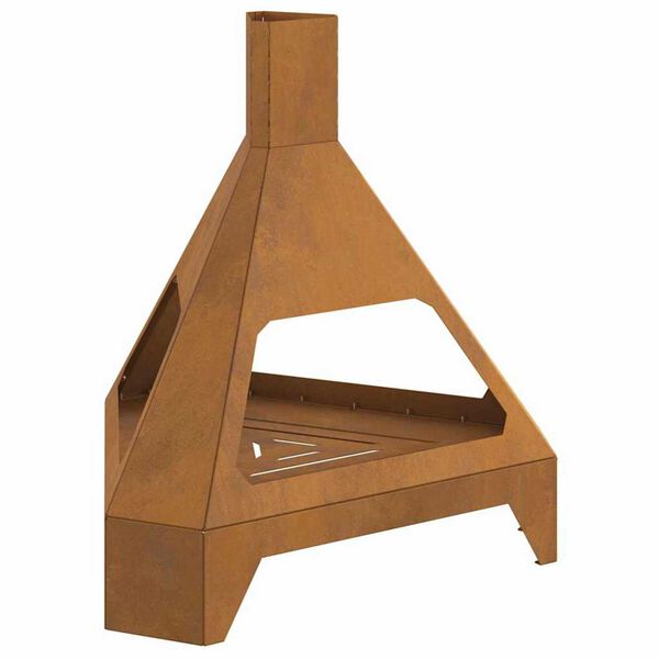 vidaXL Φωτιά Καφέ 50 x 43 x 52 εκ. Ατσάλι σκληρυθέν στον αέρα