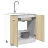 vidaXL Ντουλάπι "Lyon" Sonoma Δρυς 80x46x81,5 εκ. από Τεχνητό Ξύλο