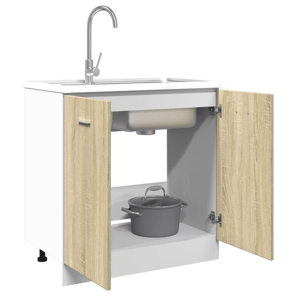vidaXL Κάτω Ντουλάπι Lyon Sonoma Δρυς 80 x 46 x 81,5 εκ. Επεξ. Ξύλο
