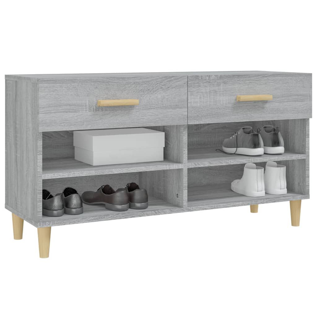 vidaXL Παπουτσοθήκη Γκρι Sonoma 102x35x55 εκ. από Επεξεργασμένο Ξύλο