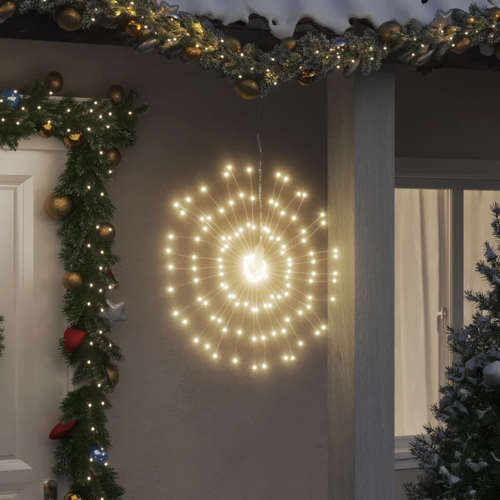 vidaXL Φωτάκια Χριστουγεννιάτικα 8 Τεμ. 140 LED Θερμό Λευκό 17 εκ.
