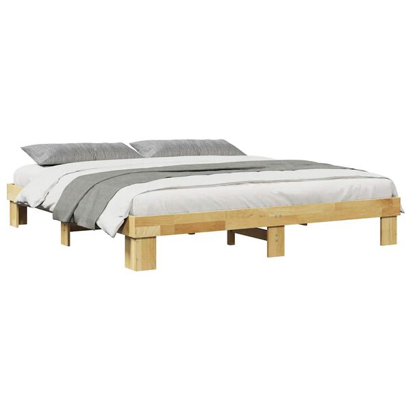 vidaXL Πλαίσιο κρεβατιού χωρίς στρώμα 180x200 cm μασίφ ξύλο δρυς