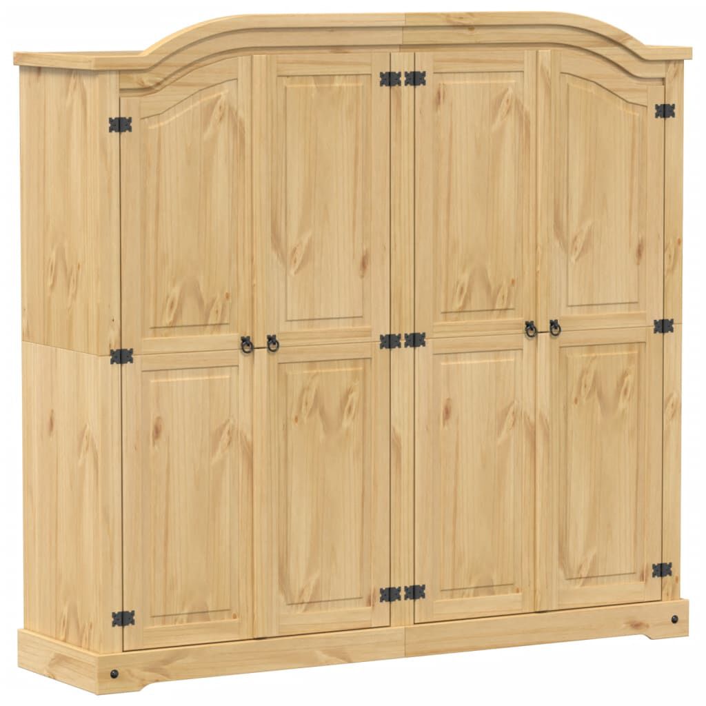 vidaXL Ντουλάπα Corona 194x52x186 εκ. από Μασίφ Ξύλο Πεύκου