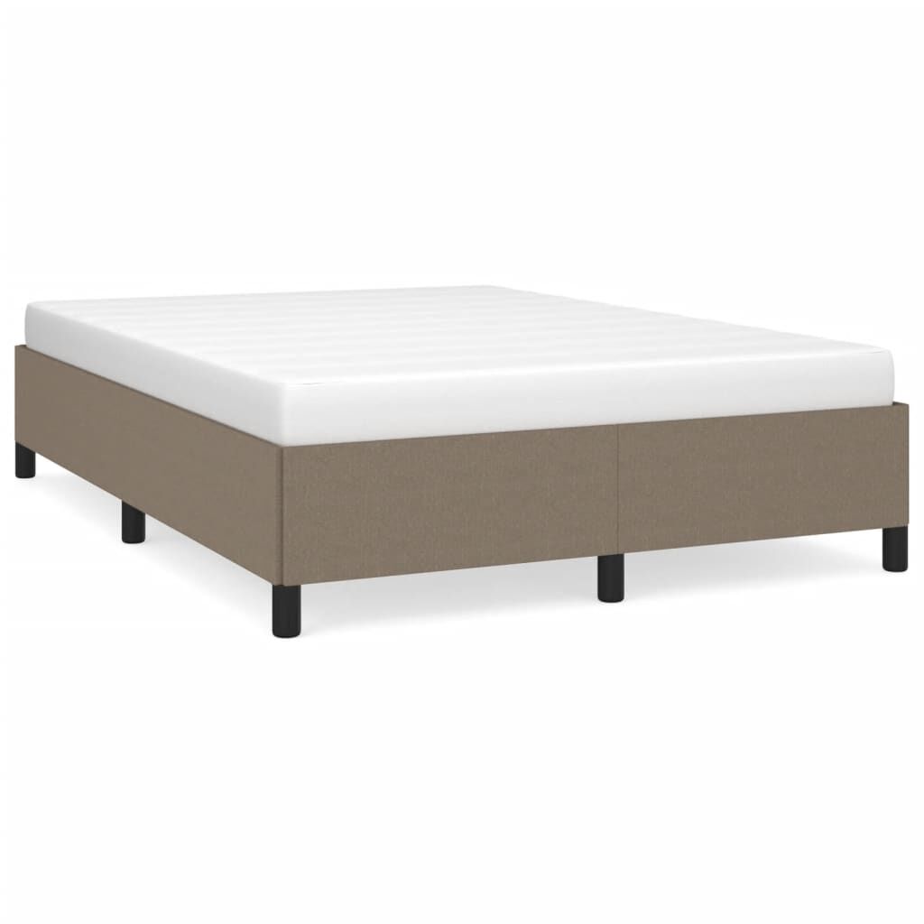 vidaXL Σκελετός Κρεβατιού Χωρίς Στρώμα Taupe 140x200 εκ. Υφασμάτινο