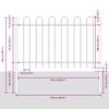 vidaXL Φράχτης Κήπου Λευκό 1.7 x 1 m Ατσάλι με Επικάλυψη Πούδρας