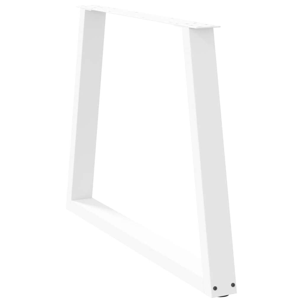 vidaXL Πόδια Τραπεζαρίας Σχήματος V 3 τεμ. Λευκά 100x (72-73,3) εκ. Ατσάλι