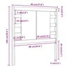 vidaXL Κεφαλάρι Μελί 96 x 4 x 100 εκ. από Μασίφ Ξύλο Πεύκου
