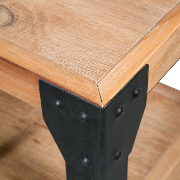 vidaXL Κομοδίνο 40 x 30 x 54 εκ. από Μασίφ Ξύλο Ακακίας και Ατσάλι