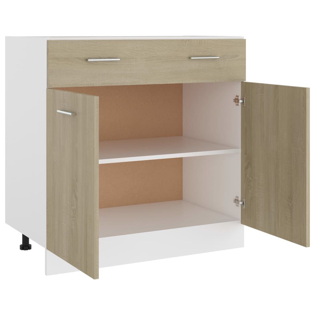 vidaXL Ντουλάπι με Συρτάρι Sonoma Δρυς 80x46x81,5 εκ. Επεξ. Ξύλο