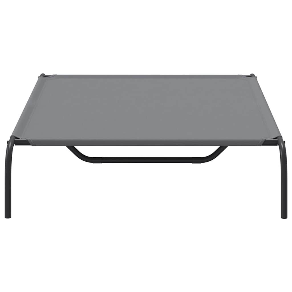 vidaXL Ανυψωμένο κρεβάτι σκύλου Γκρι 130x80x20 cm Ύφασμα Οξφόρδης