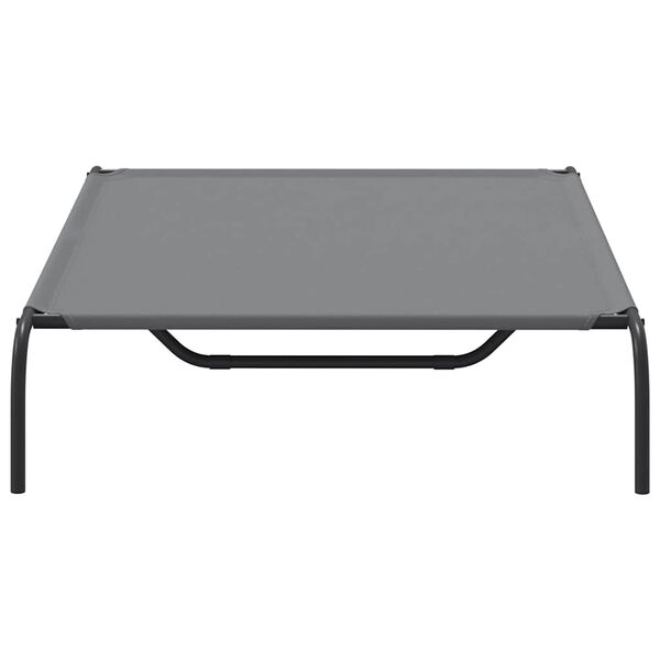 vidaXL Ανυψωμένο κρεβάτι σκύλου Γκρι 130x80x20 cm Ύφασμα Οξφόρδης