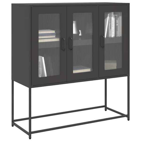 vidaXL Ντουλάπι Μαύρο 100,5x39x107 εκ. από Χάλυβα Ψυχρής Έλασης