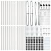 vidaXL Στύλος Περιφράξεων Άλλο 26 pcs Ασημί 3.2 x 3.2 x 60 εκ Ατσάλι