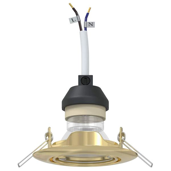 vidaXL Spotlights με προβολείς 6 pcs Χρυσό 9 x 9 εκ. Μέταλλο