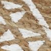 vidaXL Χαλί Χειροποίητο 90 εκ. από Γιούτα με Λευκό Σχέδιο