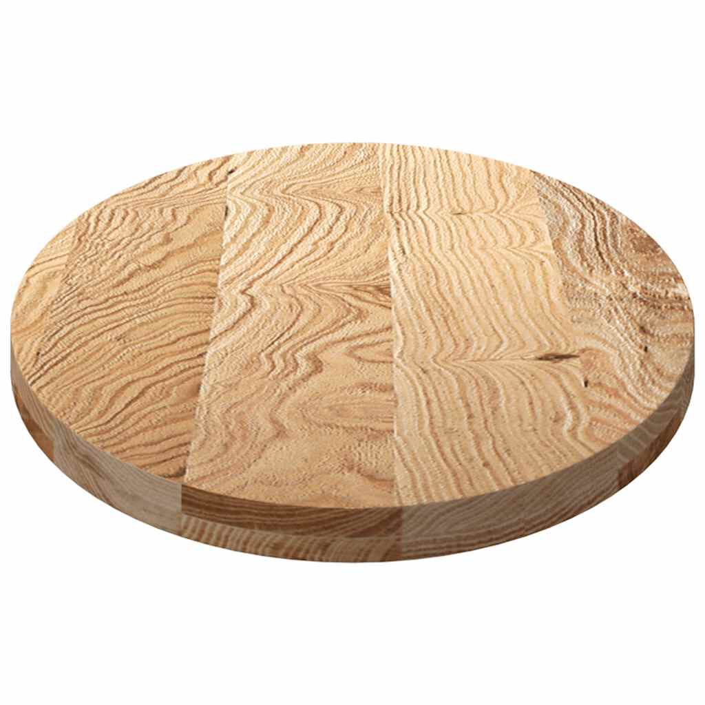 vidaXL Επιτραπέζια επιφάνεια 120x60x4 εκ. από Μασίφ Ξύλο Δρυός Οβάλ