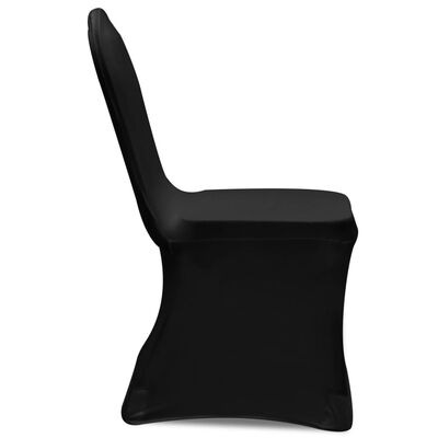 Κάλυμμα Καρέκλας Ελαστικό Μαύρο 6 τεμ.