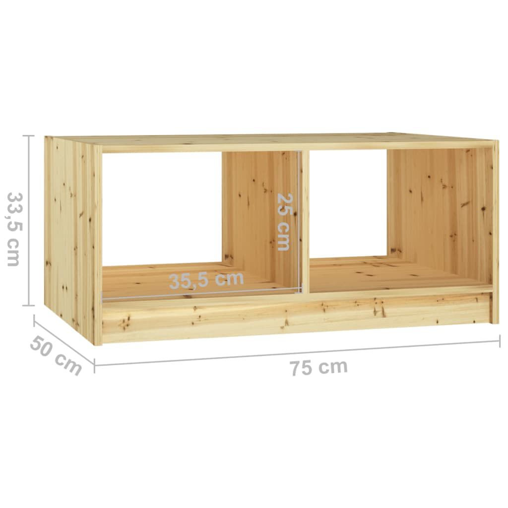 vidaXL Τραπεζάκι Σαλονιού 75 x 50 x 33,5 εκ. από Μασίφ Ξύλο Ελάτης
