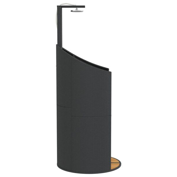 vidaXL Ντους Εξ. Χώρου 100x100x241,5 εκ. Συνθετικό Ρατάν/Ξύλο Ακακίας
